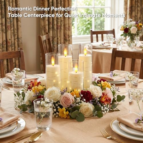 Raycare 18 Pcs Flameless Battery Operated Pillar Candles with Remote Timer - Image 4