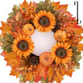 24 Inch Fall Wreaths for Front Door, Autumn Wreath with Hanger by Nisoger