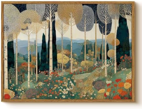 HUARCEY Botanical Forest Canvas Wall Art Framed 12x16, Vintage Landscape by WHASAYART
