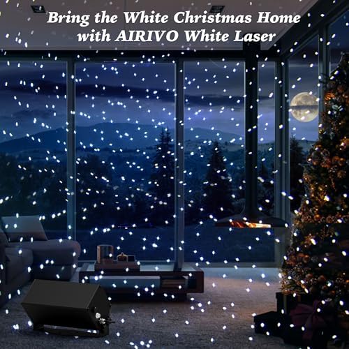AIRIVO Outdoor Laser Lights Projector, 5 Color Motion Firefly Lights Star Show Projection Light, Christmas Projector Light with Remote Control for Holidays Halloween Decoration Home, Garden, Patio - Image 6