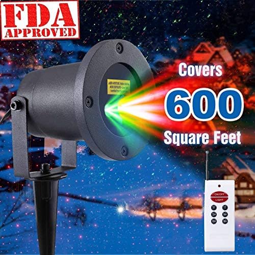 Moving Green and Red - 2 Color Laser Landscape Projector Light w/ Remote Landscaping Decoration Holiday Lighting Christmas Lights Outdoor Laser Amazer - Image 5