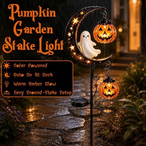 Halloween Decorations Outdoor-Solar Stake Lights Halloween Decor (Black-F) - Image 3