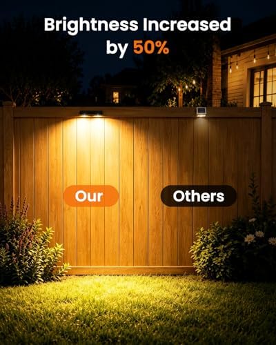 JOFIOS Fence Lights Solar Powered, 9 Fixed Colors ＆ Color Changing Solar Wall Lights Outdoor Waterproof IP65 Dusk-to-Dawn LED Deck Lighting for Patio, Railing, Pool, Porch, Backyard, Wall, 8 Pack - Image 6