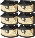 Aootek Solar Motion Sensor Lights Outdoor 120 LEDs, Black, 6 Pack by Lightupeveryconer