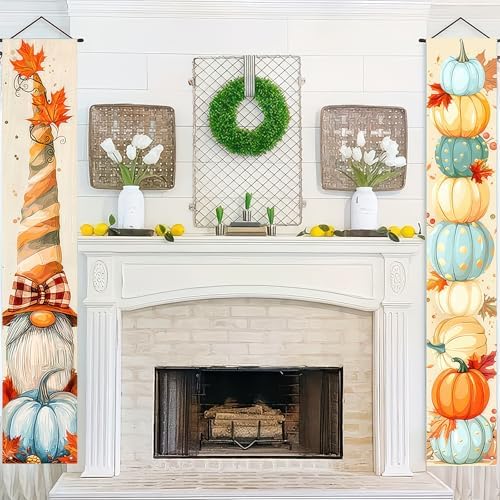 HOMETITUTE Fall Porch Banner 12x71 Inch Thanksgiving Banner - Image 3