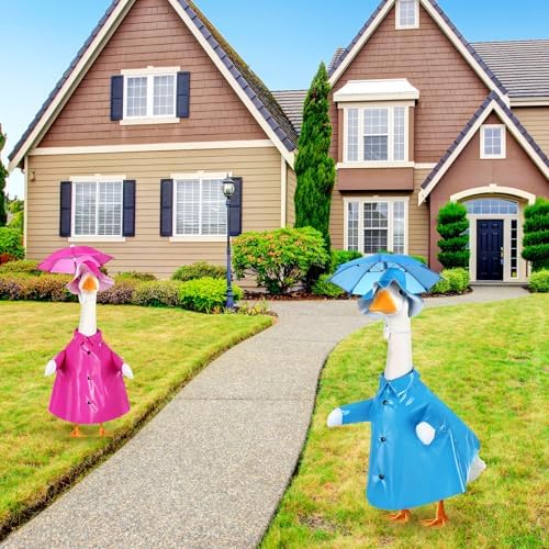 2 Set Summer Porch Goose Outfit,Blue Rose Red,23 Inches,Classic - Image 6