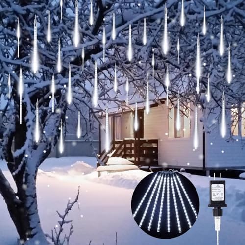 Minetom Meteor Shower Lights Outdoor, 16 Inch 2 Pack Total 16 Tube - Image 2
