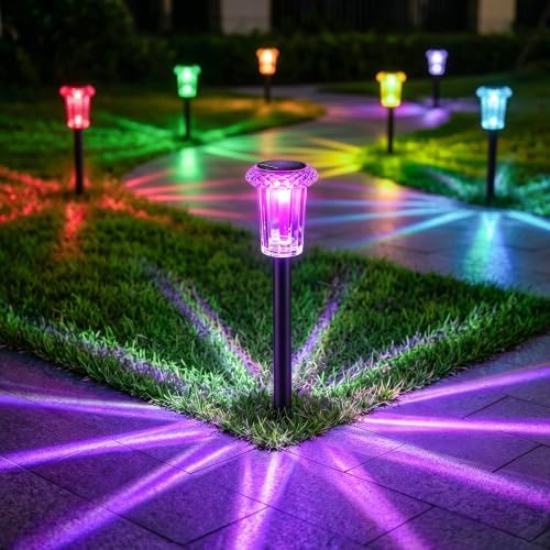 Eyrosa Solar Pathway Lights Outdoor Waterproof Starburst Pattern 10 Pack by EYROSA