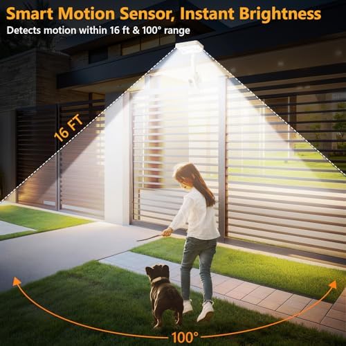 Clip On Solar Motion Lights Outdoor,360°Rotatable Fence Lights(2Pack,6000K) - Image 5