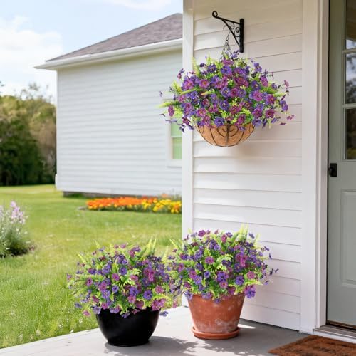 Hommyea Artificial Fake Flowers Plants for Outdoors Silk Spring Home Decor - Image 4