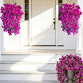 Artificial Fake Hanging Plants Flowers Basket Bougainvillea for Summer Outdoor Outside Decoration, Faux Silk Flowers UV Resistant Realistic Porch Home Patio Balcony Yard Outdoors Decor by Fycooler