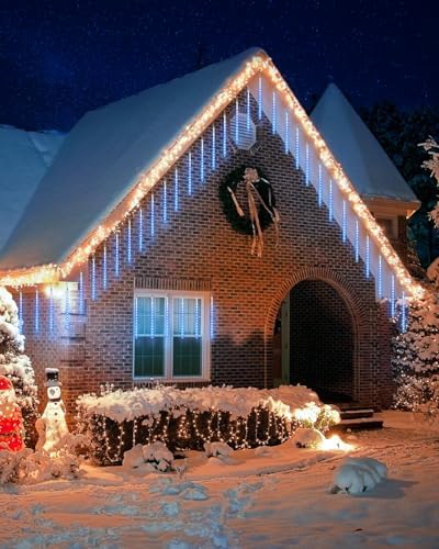 Joomer Christmas Lights Outdoor 11.8 inch 10 Tubes Meteor Shower Lights - Image 6
