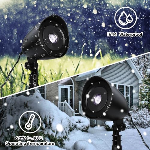 Halloween Projector Outdoor Lights, 3D Dynamic White Reaper Projector Light - Image 4