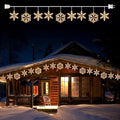 Minetom Snowflake Christmas String Lights with 9 Drops - 13ft 150 Mini Bulb Icicle Lights with Clips, Plug-in Connectable Hanging Lights for Front Porch House Tree Decor Holiday Décor by Minetom