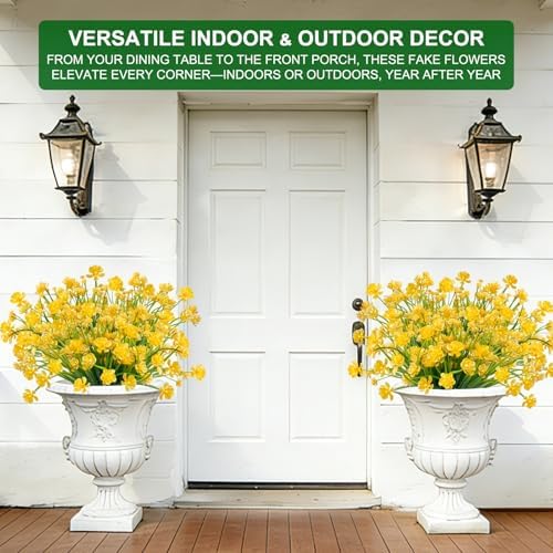 TURNMEON 12 Bundles Artificial Flowers for Outdoors Summer Decor - Image 2