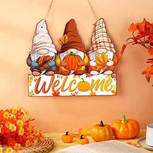 Panelee Fall Welcome Sign Fall Gnome Sign for Door - Image 4