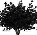 RECUTMS Black Artificial Flowers,Fake Fall Outdoor UV Resistant Plants,8Pcs by RECUTMS