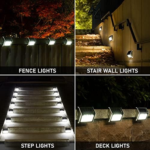 SOLPEX Solar Fence Lights, 12 Pack, Waterproof, Cold White - Image 2