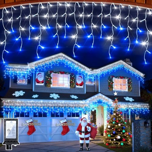 1620 LED 164FT Christmas Lights,360 Drops Icicle Lights with 12 Modes by XIKENGSHQ