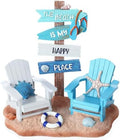 Wonderjune Beach House Decor Resin Sign Figurine for Mantle,Coastal by Wonderjune