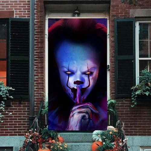 Halloween Horror Door Cover, Horror Movie Character Banner Backdrop - Image 4