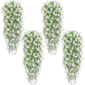 4PCS Artificial Hanging Flowers 276 Heads Faux Petunias with Eucalyptus by TURNMEON