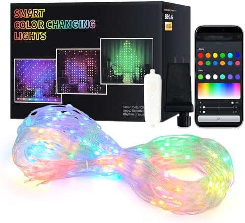JMEXSUSS 400 LED Smart Curtain Lights for Holiday and DIY Fun, 6.5x6.5 ft by JMEXSUSS