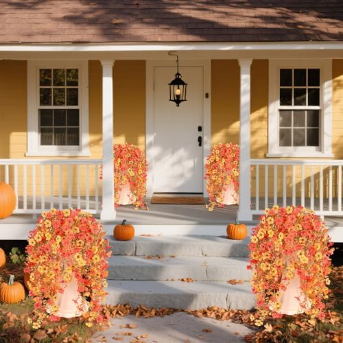 Artificial Fall Flowers for Outdoors UV Resistant Autumn Decor - Image 6