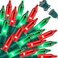 LAMPHOME Super-Bright Extendable Christmas Lights Decoration 100 Lights 19.6ft UL Certified Mini Bulb String Lights for Outdoor Christmas Tree Garden Party Patio Garland Decor (Red+Green) by ULL