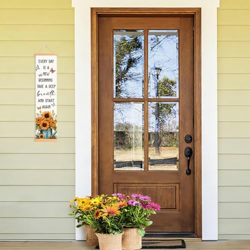 Rustic Hanging Door Banner, Rustic Inspirational Seasonal Banner for Indoor Outdoor Wall Hanging Decoration for Front Door, Entryway, Balcony, Living Room, Farmhouse, Yard, Classroom - Image 4