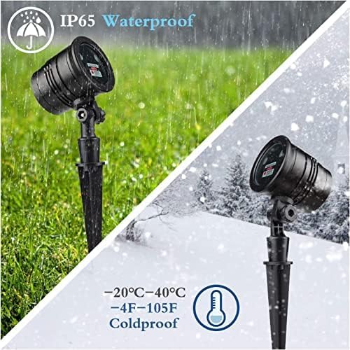 Christmas Projector Lights Outdoor Holiday Laser Lights Landscape Spotlight Red and Green Star Shower with 360 Accessibility Wireless Remote Christmas Decor for Xmas Party Outdoor Garden Patio Wall - Image 4