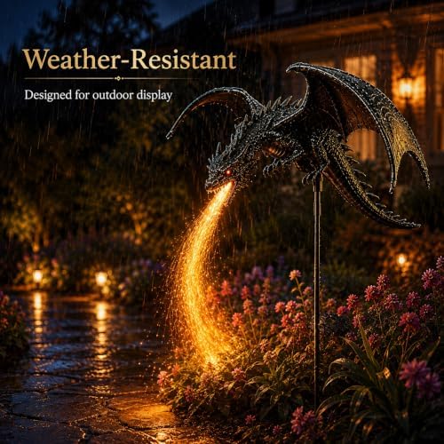 Solar Dragon Fire Garden Light, Solar Dragon Fire Garden Stake Light - Image 5
