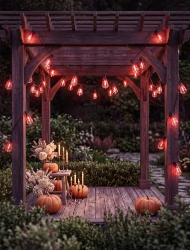 25Ft Halloween LED String Lights Outdoor with 25 ST38 Red Blood Drop Lights, Connectable Halloween Patio Lights for Indoor Outdoor Backyard Garden Halloween Christmas Party Decor - Image 2