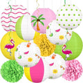 Renbuzhu 16Pcs Beach Party Decorations Summer Paper Lanterns Set by Renbuzhu