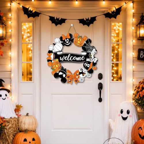 Halloween Door Decorations Welcome Sign Halloween Decor for Outside - Image 5