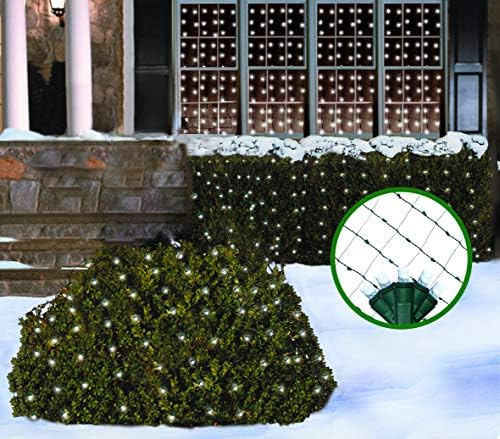 Christmas Light Net – 150 LED Cool-White Mesh Lights - 4 ft x 6 ft – Outdoor/Indoor – Net Lights for Bushes, Hedges or Trees - Image 3