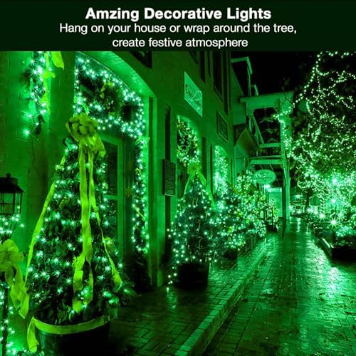 BrizLabs Christmas Lights, 69.6ft 300 Count Green String Lights, Connectable Incandescent Mini Light, 120V UL Certified Light String for Xmas Tree Indoor Outdoor St. Patrick's Day Party Decor - Image 5