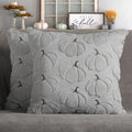 Fall Pillow Covers 18x18 Set of 2 Gray Pumpkin Decorations for Home by 4THEmotion