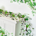 1 Pcs St Patricks Day Garland 5ft, Shamrock Garland, St Patrick's Day with Green Light, St. Patrick's Day Decorations Saint Patricks Irish Decor for Table Mantle Indoor Home by Cherica