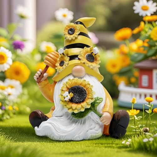 Hodao Bumble Bee Spring Gnome Decorations for Porch, Garden Yard Honey Elf Ornaments World Bee Day Decorations Gifts for Outdoor Garden Decor Birthday Gifts for Mom, Grandma, Women - Image 5