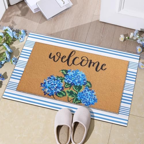 Tinideya 2 23.6 X 35.4 Inches Blue Flower Blue and White - Image 3