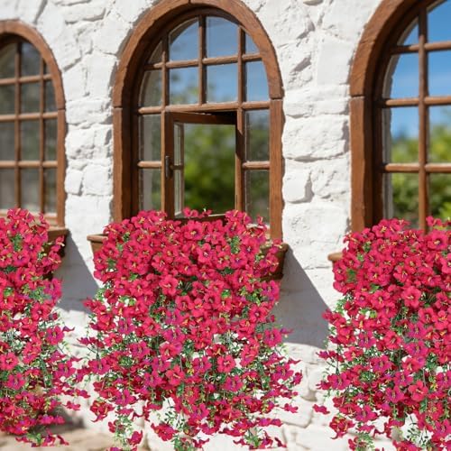 Vibrant Silk Artificial Flowers for Outdoors with Realistic UV Resistant Fake Plants,Includes 2 PCS of Spring Garden Decor Set for Hanging, Patio, Front Porch, Yard Decorations Outdoor - Image 5