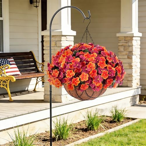 Artificial Fall Hanging Flowers with Basket for Outdoor UV Resistant - Image 2