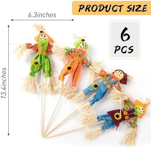 6 PCS Halloween Scarecrow Decorations, Scarecrows Fall Decor - Image 6