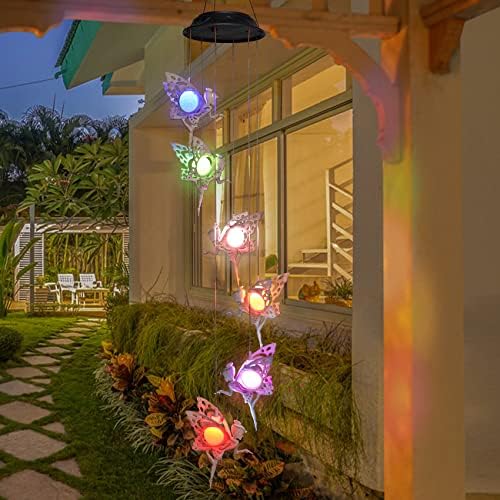 Tryme Solar Wind Chimes for Outside Changing Colors Fairy Wind Chime Lights Windchimes Outdoors Unique Decorative Mobile Gifts for Mother's Day Thanksgiving Christmas Birthday - Image 4
