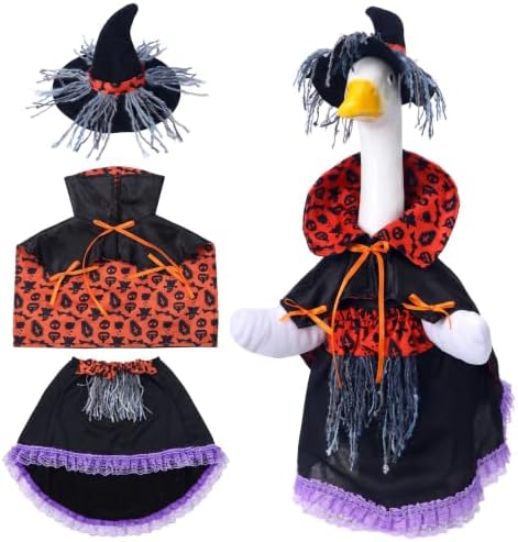 Cutecrop Christmas Goose Outfit 23", Black, Halloween Witch by Cutecrop