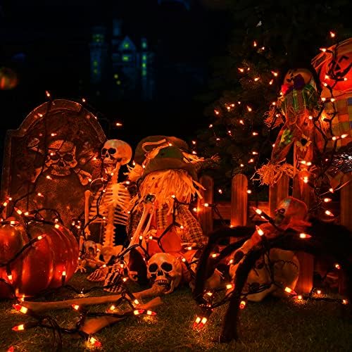 Brizled Candy Corn Halloween Lights, 100 Count Orange & Yellow UL Certified Incandescent Mini String Lights, Black Wire, Indoor & Outdoor Lighting Decoration | UL Certified; 21.3 ft Black Wire; Waterproof Candy Corn Mini Incandescent Halloween Lights f... - Image 6