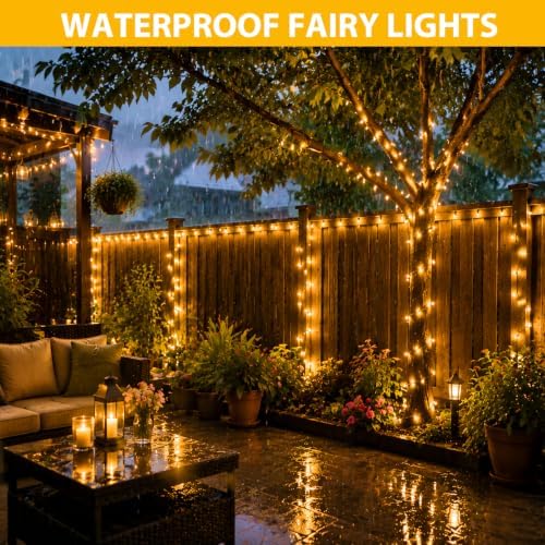 Nisocy 400FT Warm White Christmas String Lights with Remote, Green Wire LED Mini Lights, 8 Modes, Timer, Plug-in Indoor Outdoor Lights for Christmas Tree, Garland, Patio, Wedding and Holiday Decor - Image 6