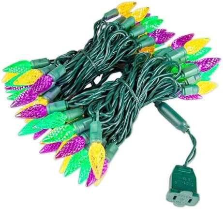 24Ft 70 Light Mardi Gras Lights, Commercial String Lights - Image 7