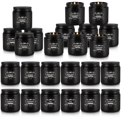 24Pcs Black Scented Candles,Men Candle Gift Set - Image 3